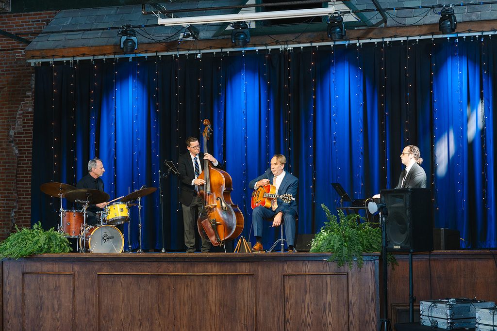 Jazz band plays on stage
